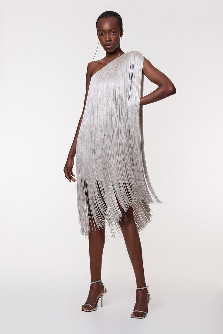 Sleek and Playful Tassel Skirt Party Dress for Women - DivaBiba Fashion House