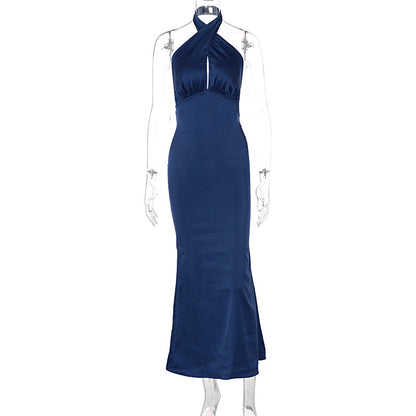 Summer Fashion Elegant Backless Sleeveless Dress for Women - DivaBiba Fashion House