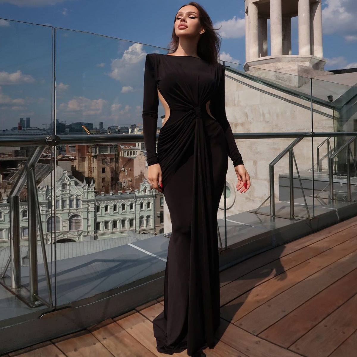 Women's Long Sleeve Slimming Dress - DivaBiba Fashion House