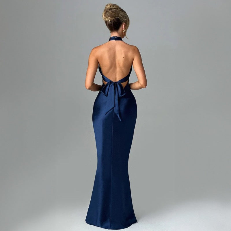 Summer Fashion Elegant Backless Sleeveless Dress for Women - DivaBiba Fashion House