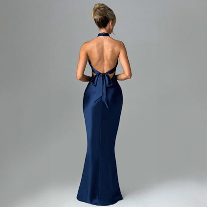 Summer Fashion Elegant Backless Sleeveless Dress for Women - DivaBiba Fashion House