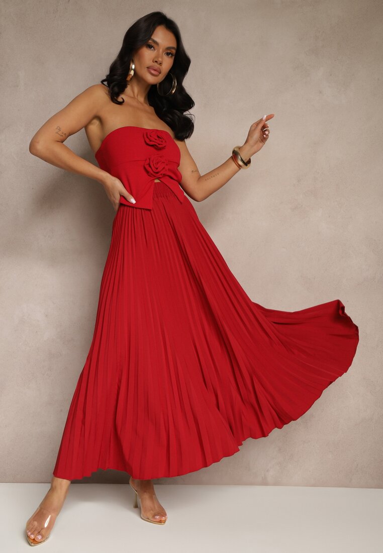 Solid-color Chic High-waisted Pleated Skirt for Women - DivaBiba Fashion House