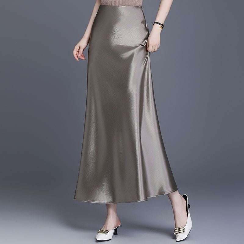 Slimming Mid-length Straight A-line Long Skirt for Women - DivaBiba Fashion House